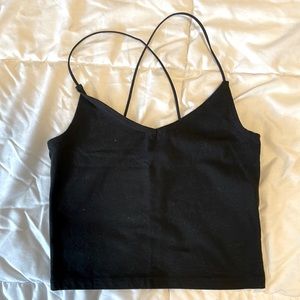Abercrombie black cropped tank